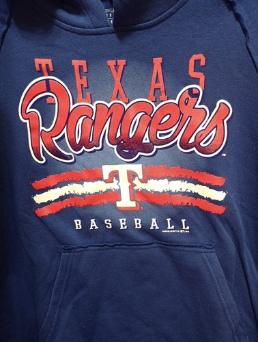 Texas Rangers Pullover Fleece Hoodie - Blue - Med - Super Nice! Genuine... - Picture 5 of 12