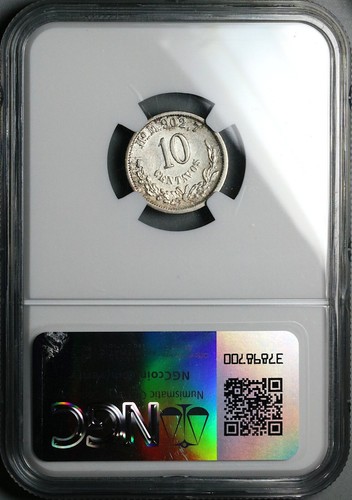 1884-Ho NGC AU Mexico 10 Centavos Hermosillo MintRare Coin POP 1/0 (24081401C) - Picture 6 of 6