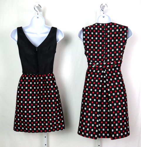 ABITO JACQUARD VINTAGE ANNI '60 MOD JANE JUSTIN FOR DON SOFISTICATE TAGLIA 7 - Foto 12 di 24