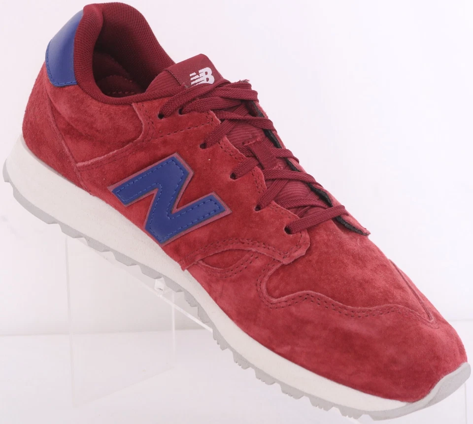 New Balance WL520AR 520 栗色红色麂皮绒蓝色系带跑步鞋女式 9 B — 第 2/4 张图片