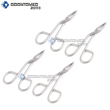 Set Of 4 Pieces Scissors Style Eyebrow Tweezers Slanted Tip Makeup Beauty Tools