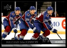 Nathan MacKinnon Triple Exposure 2020-21 Upper Deck #51 Hockey Card Colorado