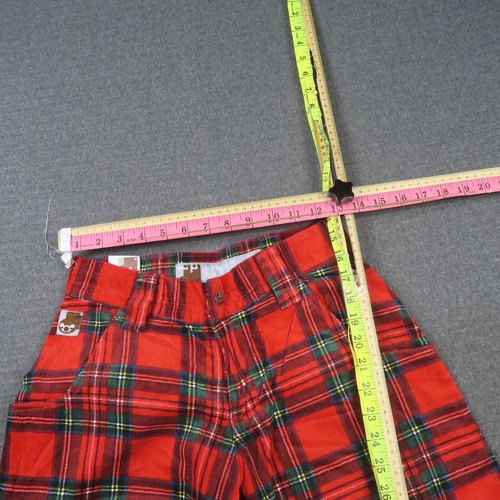 STUKA JNCO Pants 28W 32L Wide-Leg Streetwear Lucky 13 Red Tartaran 90s VTG Rare - Picture 5 of 12