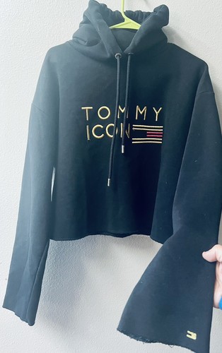 Tommy Hilfiger Icon logo cropped hoodie Made In Turkey Size M - 第 4/8 張圖片
