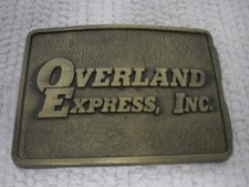 Vintage Overland Express Inc Brass Belt Buckle by RJ-FAST SHIPPING