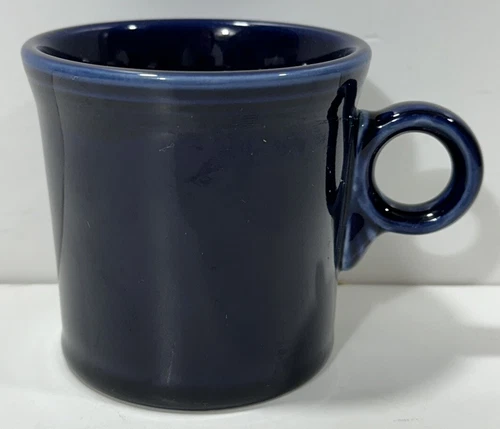 Fiesta Ware Cobalt Blue  Coffee Mug Ring Handle Homer Laughlin HLC USA