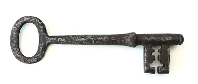 Antiker Vintage großer Schlüssel für Safe Tresor Tür 4 3/4'', Skelett