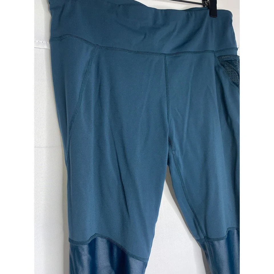 Sweaty Betty The Power Longitud Completa 27"" Mujer Grande Verde Espalda Cremallera Malla Atlética Foto 4 de 4