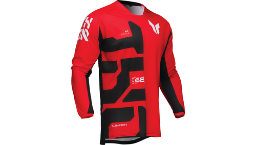 Thor Launchmode Forge Motocross Gear Set - Jersey & Pant - Red/Black - Picture 5 of 12