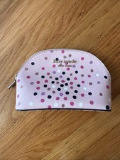 Kate Spade Pink Polka Dot Small Makeup Bag