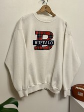 Vintage 90s XXL 2XL Buffalo New York Pullover Sweatshirt USA Made Bills Sabres