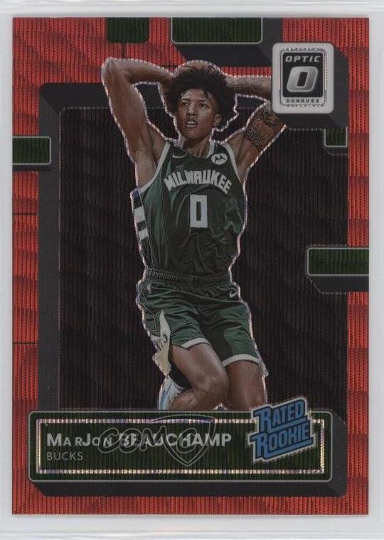2022 Panini Donruss Optic Rated Red Wave Prizm MarJon Beauchamp #210 Rookie RC