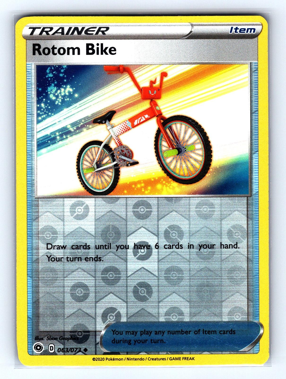 Rotom Bike 063/073 Uncommon Champion's Path Pokemon Reverse Holo Near Mint