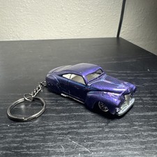1941 Ford Coupe Custom Purple Keychain 1:64 Diecast Hot Wheels Matchbox Gift