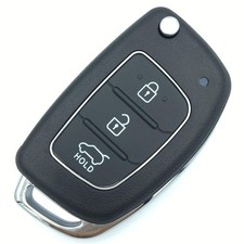 Replacement Uncut Key Remote Fob Case 3 Buttons fit for Hyundai Flip Folding ...