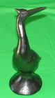Vintage Mexican Folk Art Pottery / Ceramic Black Pie Bird - Crane / Heron - 7” — photo 4