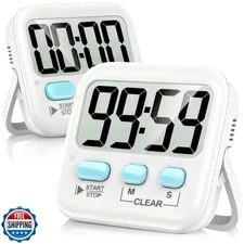 Antonki 2 Pack Digital Timer for Kids, Magnetic Countdown Kitchen