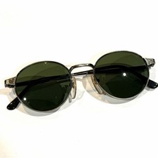 Vintage RARE REVO 1202/011 Mendocino Sunglasses Silver Frame Green Lens