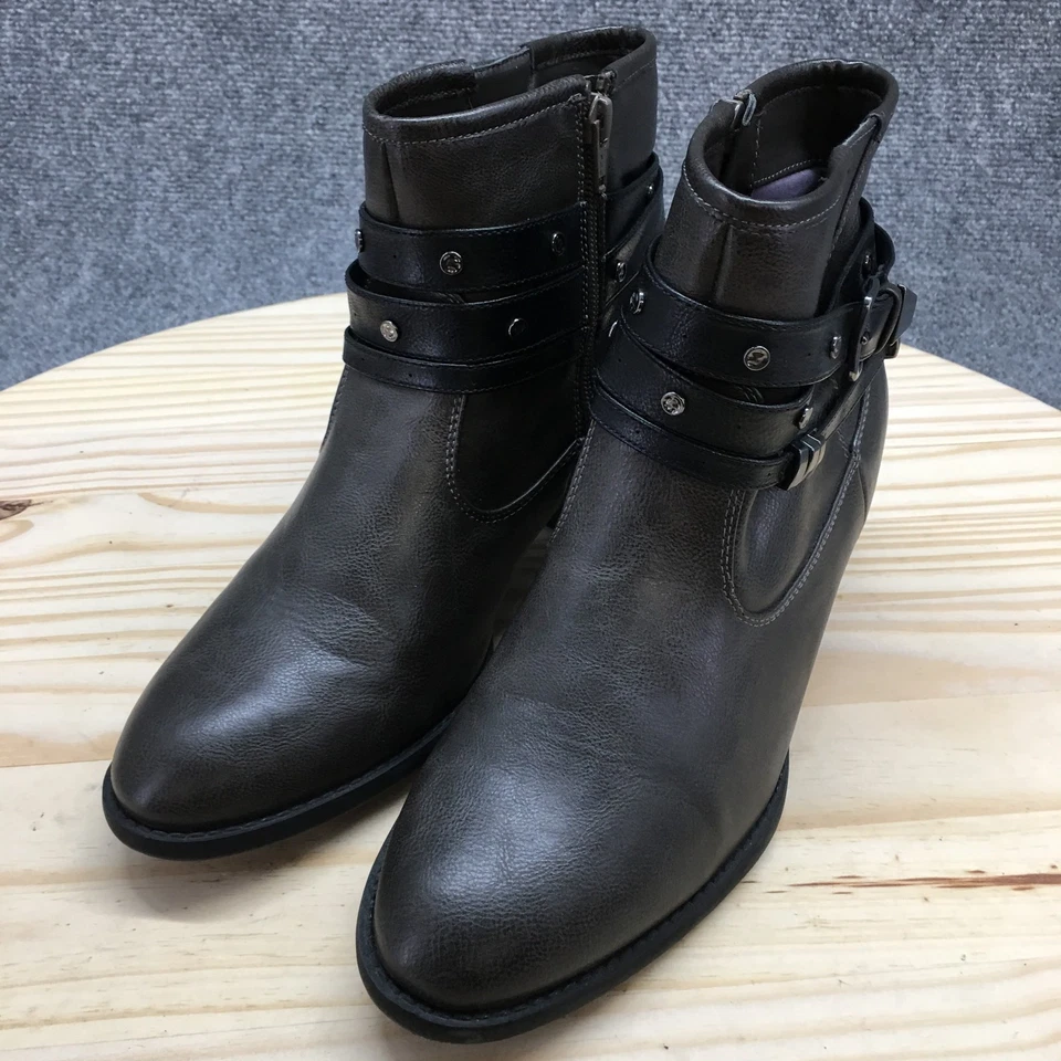 Botas de montaña blancas para mujer gama 9 M botines al tobillo tacón ancho W18792 negras Foto 3 de 4