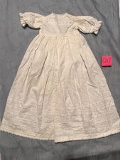 Vintage Baby Doll Christening Gown Beautiful 27  Long White Gown Handmade Q17