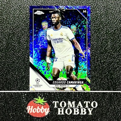 EDUARDO CAMAVINGA /250 PURPLE MINI DIAMOND REFRACTOR TOPPS CHROME UEFA 2021-22