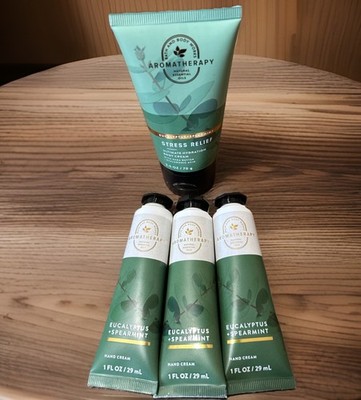 Bath & Body Works Eucalyptus Spearmint Hand Cream Body Cream Lot Of 4 New