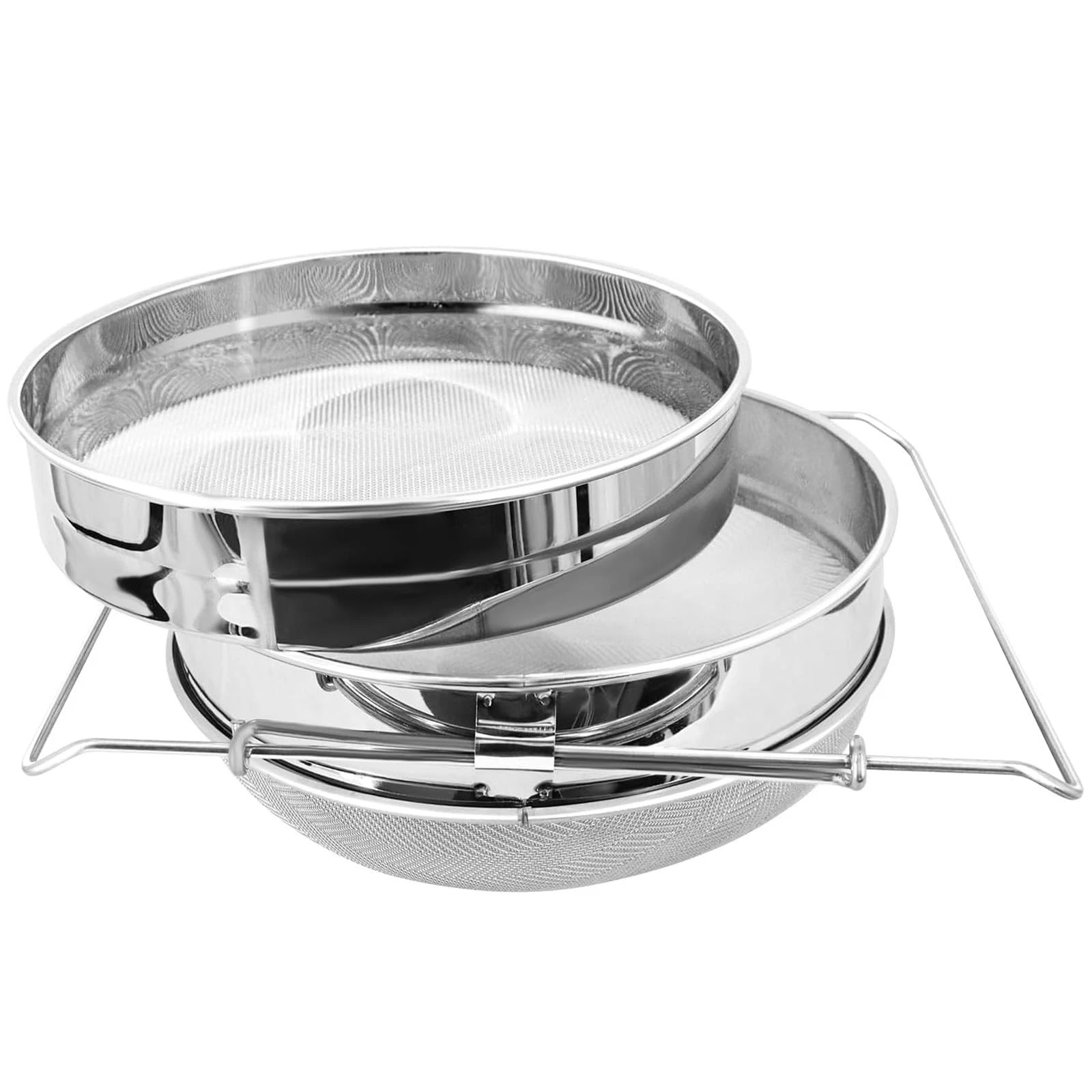 BEEKNOWS Stainless Steel Honey Strainer Double Sieve Honey Filter Honey