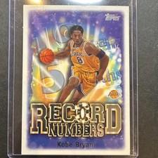 1999-00 Topps Record Numbers Kobe Bryant #RN7 Los Angeles Lakers NBA Insert