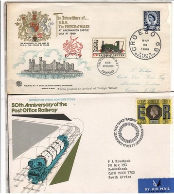 TEM23774 - 6 BRITISH COVERS WITH VARIOUS SPECIAL RAIL TRANSPORT CANCELLATIONS