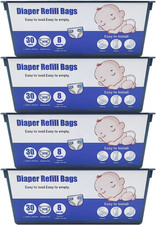 120 Bags Diaper Pail Refills Bags Compatible with Genie Easy Roll Signature  Pl