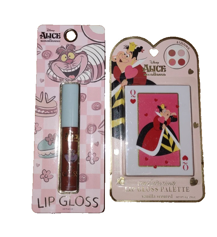 Disney Alice in Wonderland Cheshire Cat Liquid Lip Gloss + Queen Palette