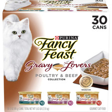 Purina Fancy Feast Gravy Wet Cat Food Variety Pack, Gravy Lovers Poultry  Be...
