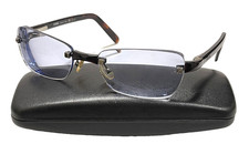 FERRE GF04202 Brown Tortoise Rectangular Rimless Eyeglasses Frames Made in Italy