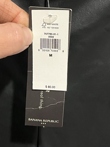 Banana Republic Vegan Leather Legging Color Black Size Medium NWT Rockabilly - Picture 4 of 11