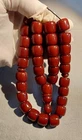Antique  94,6 Grs Cherry Αmber  Bakelite Faturan  Islam Prayer 33 Beads Rosary
