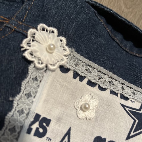 DALLAS COWBOYS FUN custom Girls Baby Infant Delia's Denim Jacket Size 6/9 mos - Picture 6 of 14
