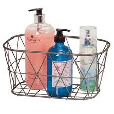 Better Homes & Gardens Small Bathroom Steel Wire Storage Basket, Bronze