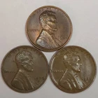 1939-P 1939-D 1939-S Lincoln Wheat Cent Set (Lot#2)