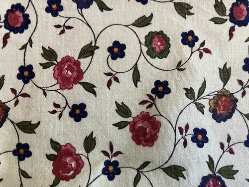 Vintage französisches MARIGNAN Grand Teint Meuble Stück STOFF, Rosen kleine Blumen - Bild 5 von 8