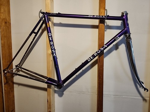 Vintage De Rosa Professional Steel Frame and Fork 1980s Columbus SLX 54cm