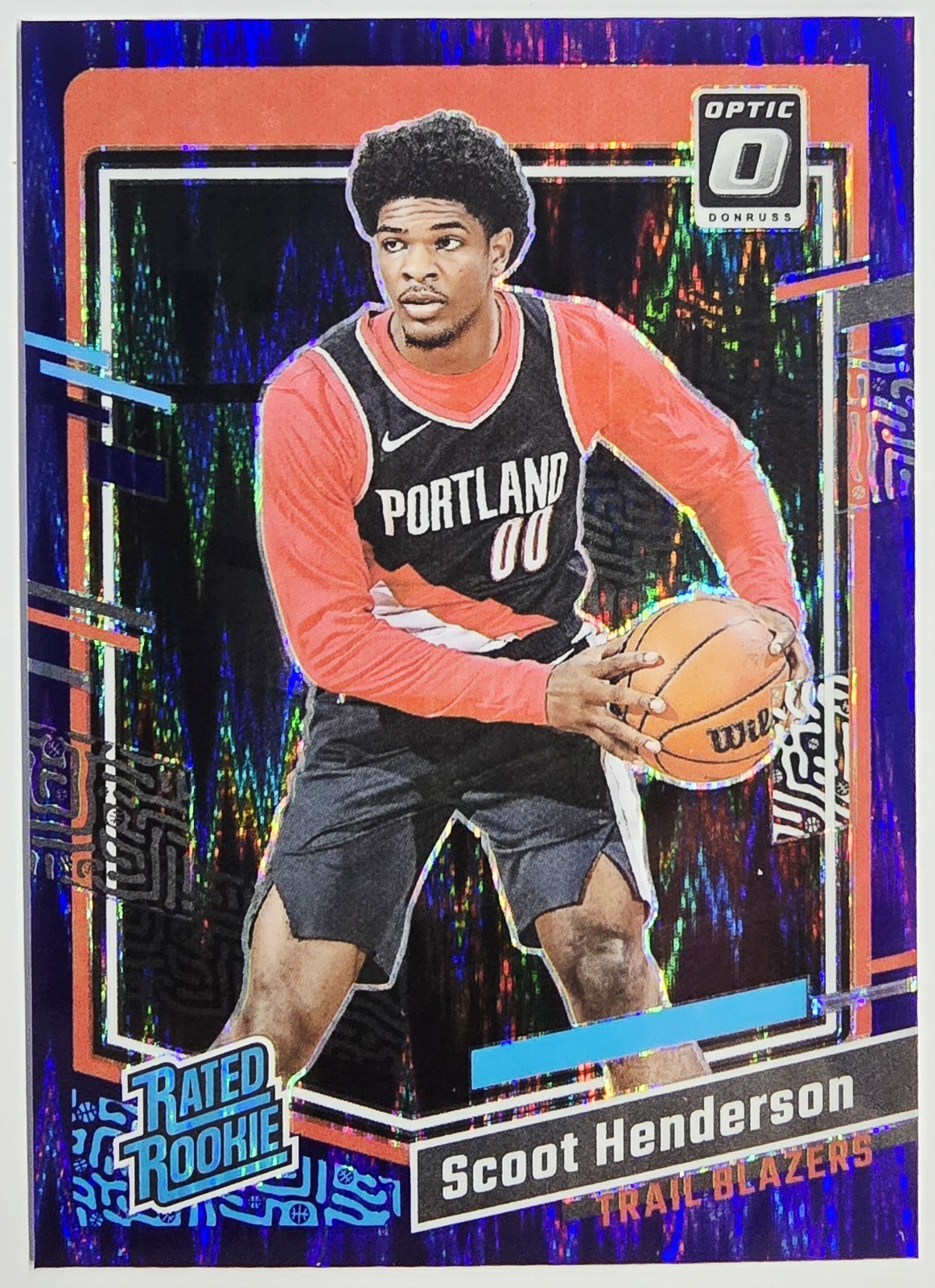 2023-24 Donruss Optic Rated Rookie Scoot Henderson #239 Purple Shock Prizm RC ✨️