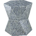 A&B Home 49926 Hexagon 19.7 inch Blue Stool