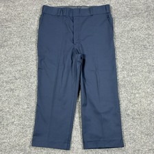 Vintage Dickies Made USA Navy Work Pants Mens Size 36 Original Fit Uniform USA