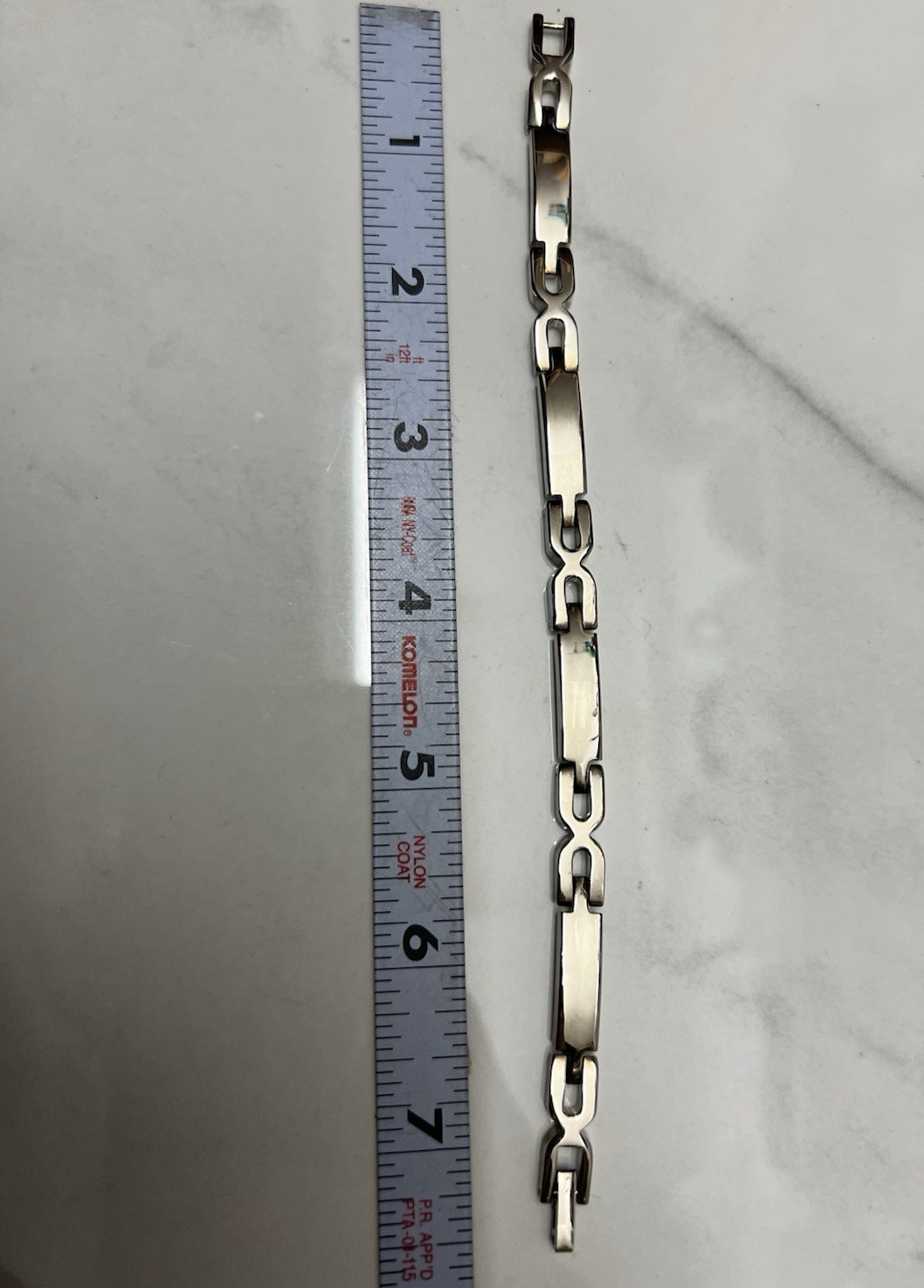 Vintage Solid silver bar Bracelet Hallmarked 925 … - image 3