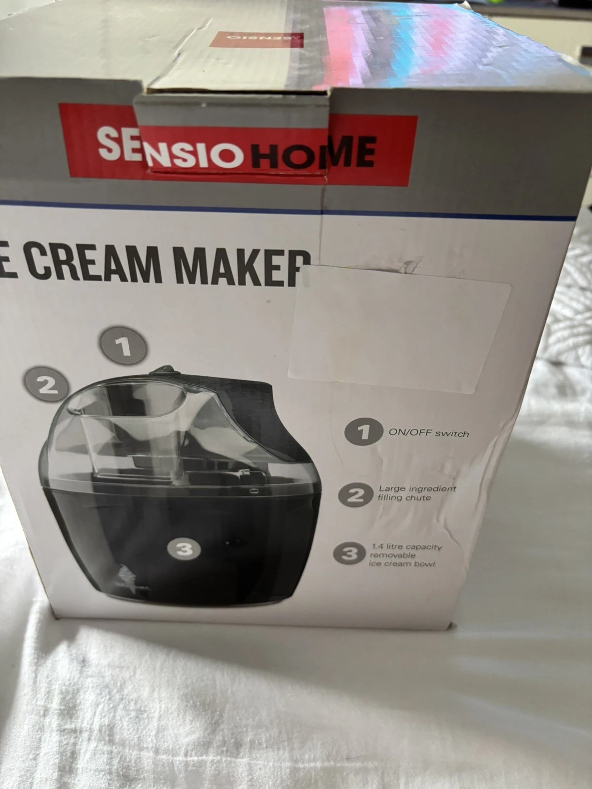 Sensio Home Ice Cream Maker Fast & Easy Make Gelato Sorbet & More Black