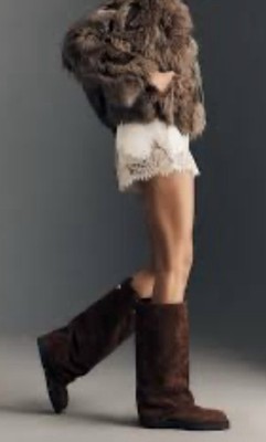 Schultz Keira Up Platform Knee High Boot Root Brown Size 8