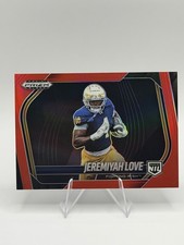 Panini 2025 Prizm Black Jeremiyah Love Notre Dame Rookie Red Prizm #189 /299
