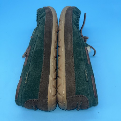 L.L.Bean Wicked Good Camp Shearling Slippers Dark Green No Label sz 9? *READ - Picture 7 of 12