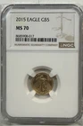 2015 $5 Gold Eagle NGC MS70