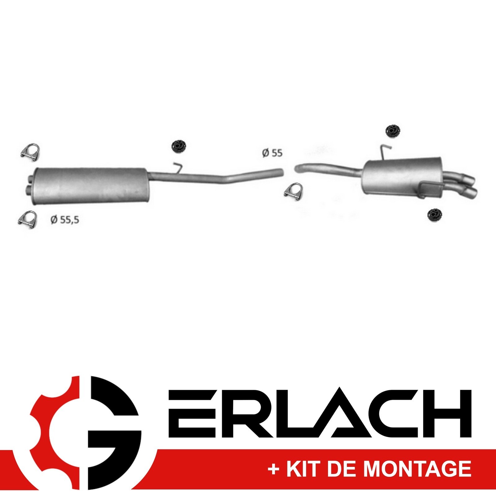 Silencieux echappement C8 Ulysse Phedra 807 3.0 pot arriere echappement